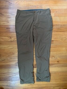 Eddie Bauer Women’s Guide Pro High Waisted Fleece Lined Cargo Pants Khaki 14